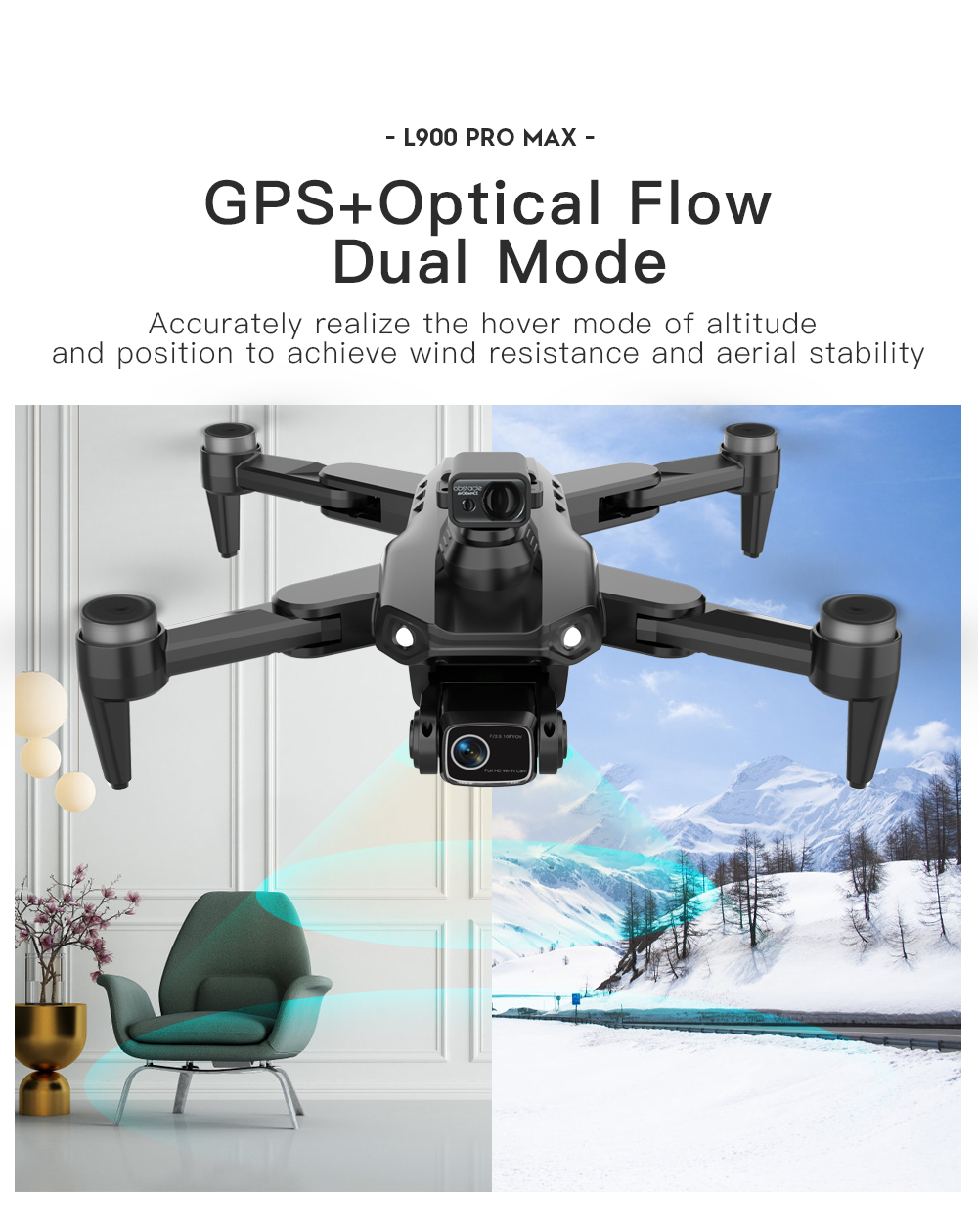 LYZRC L900 PRO MAX Laser Obsta - огляд і ціна Drone Gps Mount